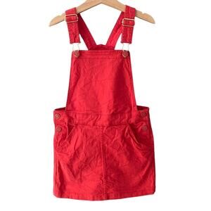H&M Overall Dress - Red - 6-7